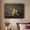 Kaarsen - Stilleven - Rustiek - Boeken Textielframe zwart klein -sfeer1
