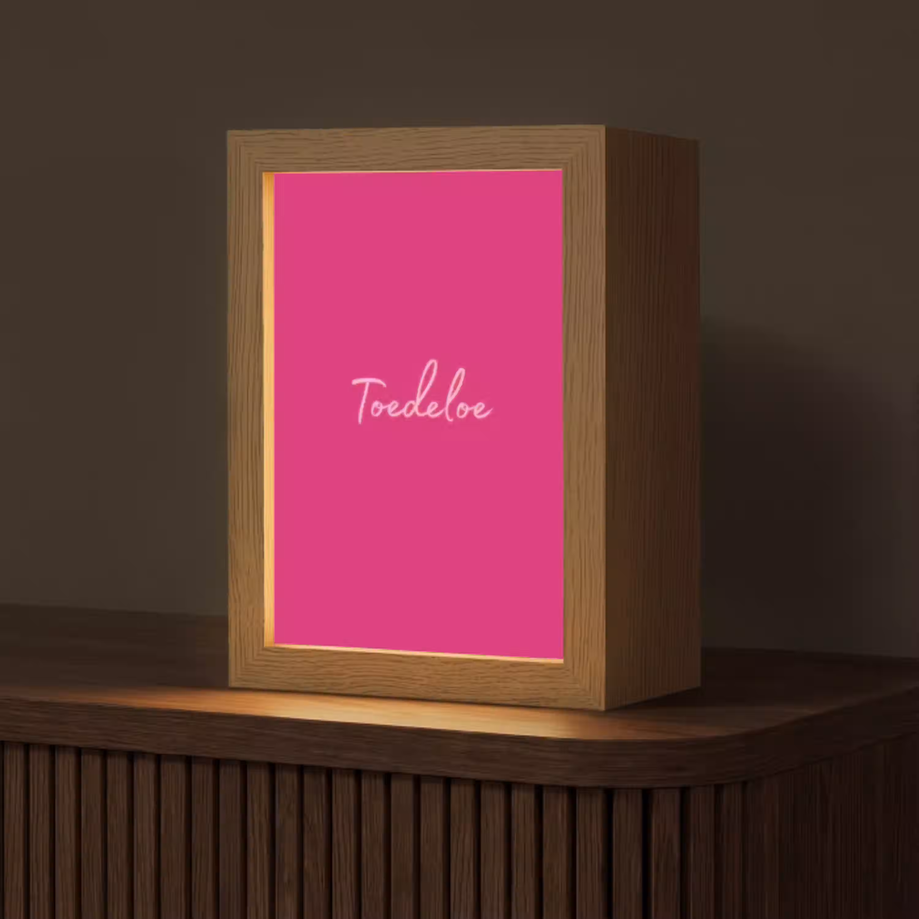 Toedeloe - Roze Light Box met kabel (Tafellamp) klein -z3d_website