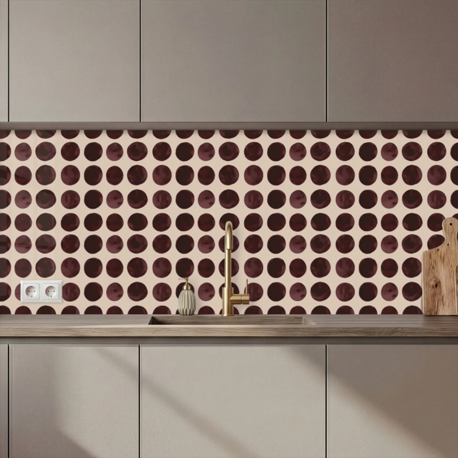 Stippen - Patroon - Bruin keuken achterwand 2 middel 871 zz_3dshopping