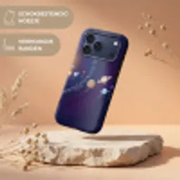 Planetenstelsel - Ruimte - Illustratie Toughcase MagSafe Apple iPhone 17 Pro Max klein -USP_RandenV_NL
