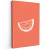 Watermeloen - Lijnen - Koraalrood canvas 2cm klein -z3d