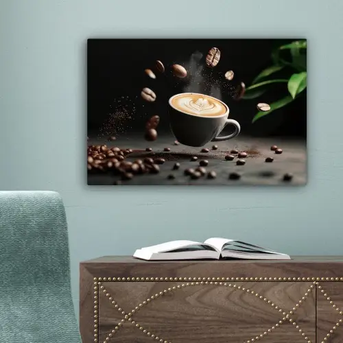Cappuccino - Kop - Bonen - Bruin canvas 2cm klein -sfeer4