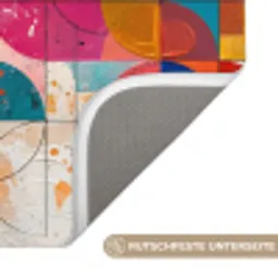 Kunst - Geometrisch - Abstract - Kleurrijk Badmat klein -USP_AntislipDE
