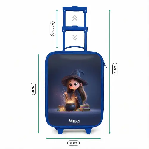 Betoverend meisje met ketel Kinderkoffer - Blauw klein -productfoto_formaten