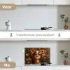 Vrouwen - Bloemen - Modern - Bril - Abstract keuken achterwand spatscherm klein -voor_na_NL