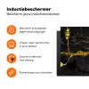 Marmer - Goud - Zwart - Marmerlook - Luxe - Glitter Inductie beschermer vinyl 3mm klein -zzzzzzz-td-ups