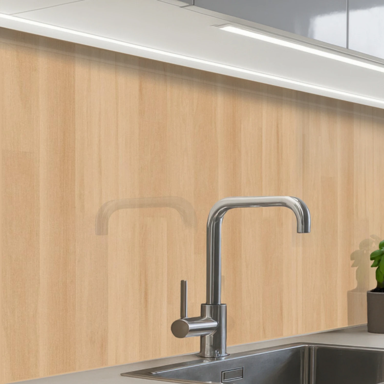 Naturel - Hout - Plank - Patronen keuken achterwand 2 middel 865 -zzzz3d_schuin