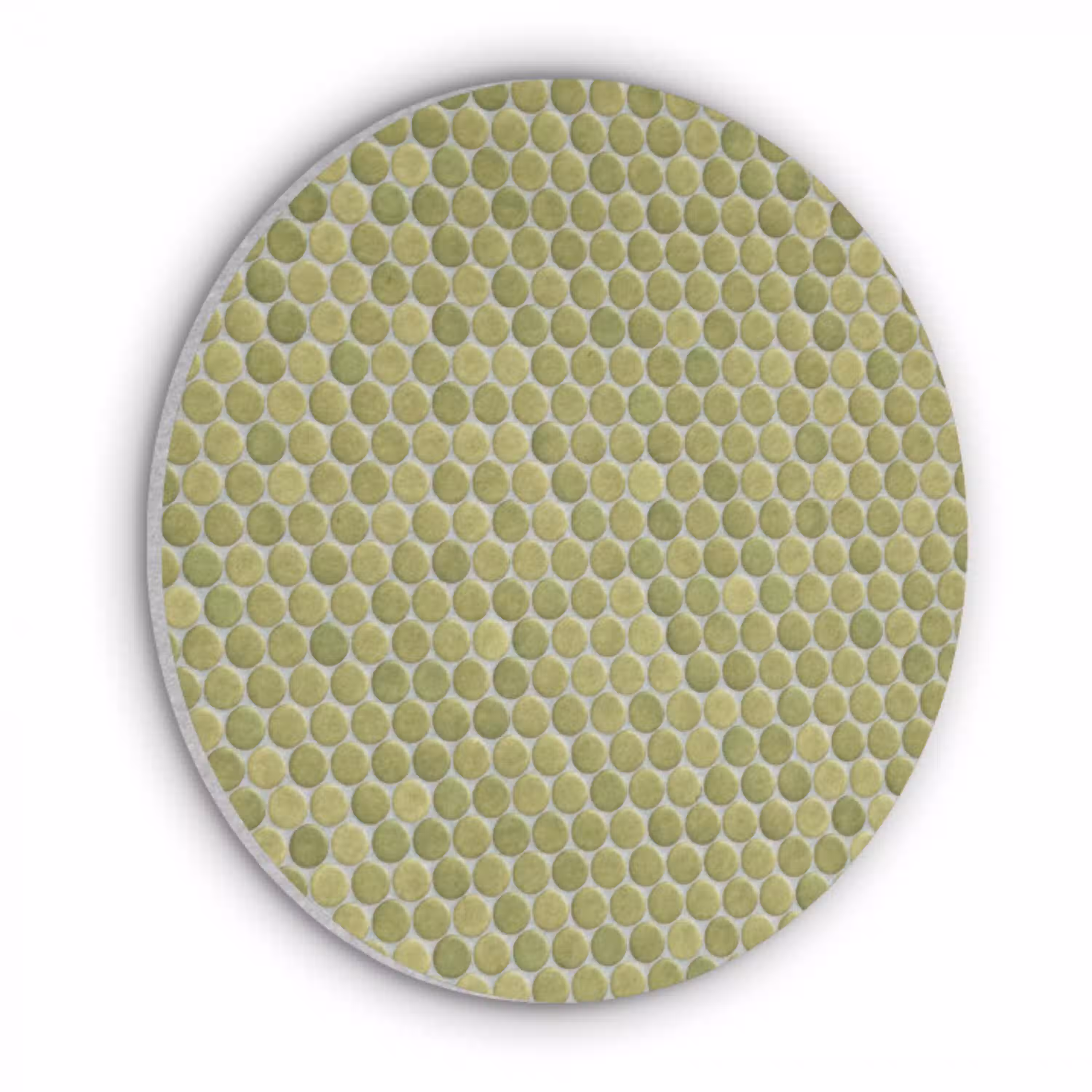 Penny - Mozaïek - Olijfgroen Akoestische PET Vilt - Rond klein 838 -3d