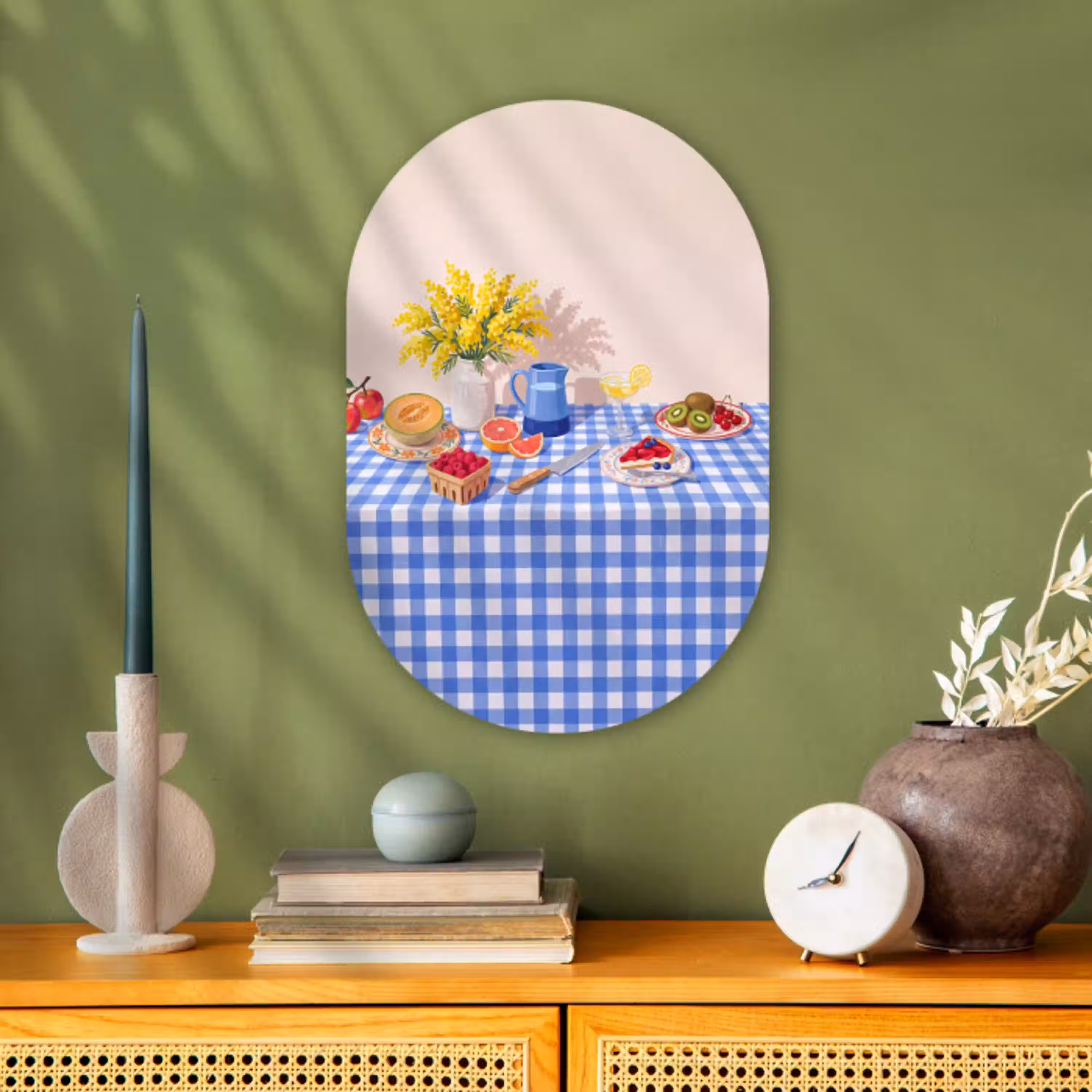 Eten - Fruit - Zomer Wandcirkel Ovaal Forex klein -sfeer2