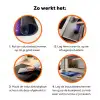 Eenhoorn - Sterren - Magisch - Blauw Inductie beschermer vinyl 3mm klein -zzzzzzz-td-werking