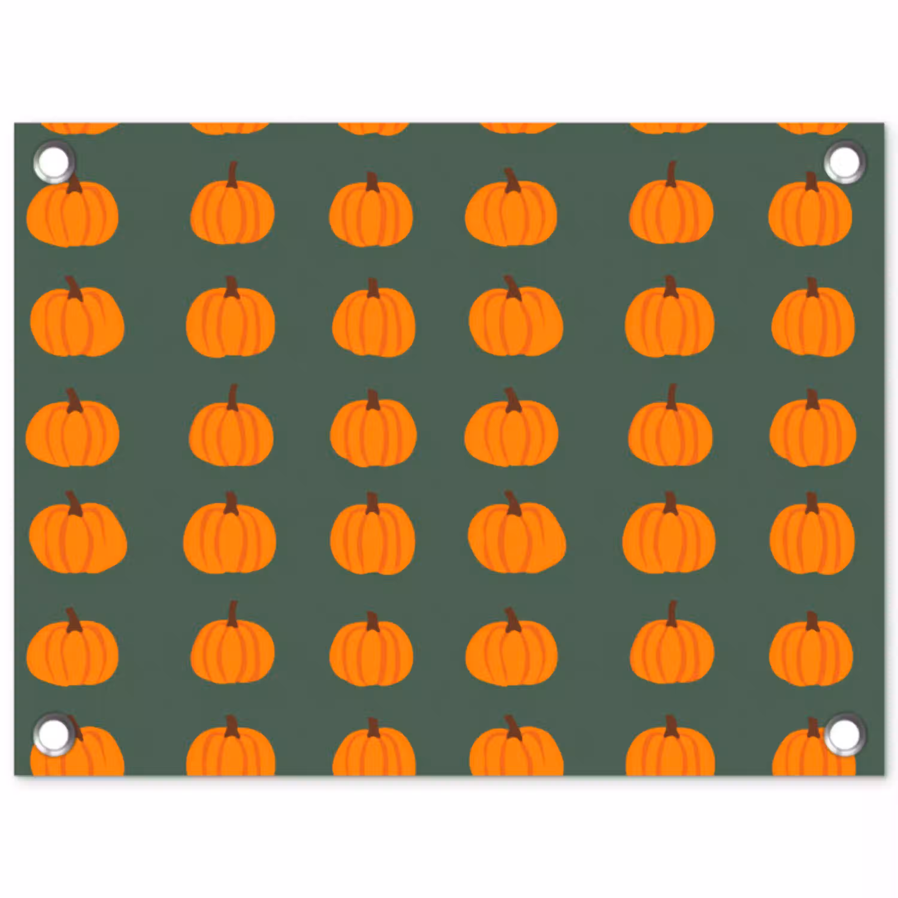 Pompoen - Patroon - Oranje tuinposter los doek klein 239 -3d