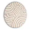 Beige - Aardspatroon Akoestische PET Vilt - Rond klein -3d