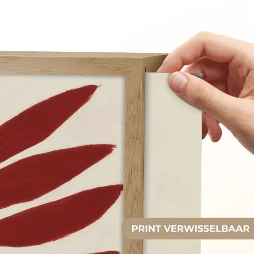 Tak - Bladeren - Rood Light Box met batterij (Wandlamp) middel -USP_websiteprintNL