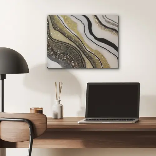 Edelsteen - Abstract - Marmer - Natuur PET vilt klein -sfeer5