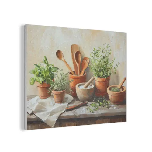 Potten - Kruiden - Hout PET vilt klein -3d