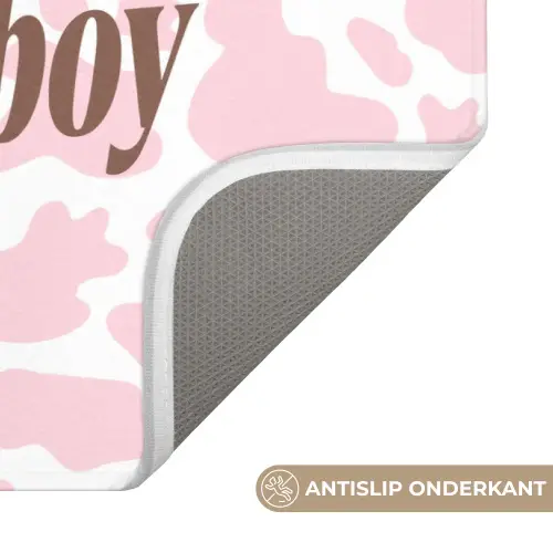 Koeienprint - Roze - Cowboy - Horse Badmat klein -USP_AntislipNL
