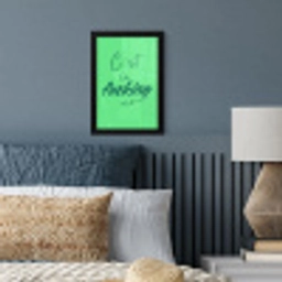 c'est la fucking vie - Groen - Penseelstijl fotolijst zwart zonder passe partout klein -sfeer3