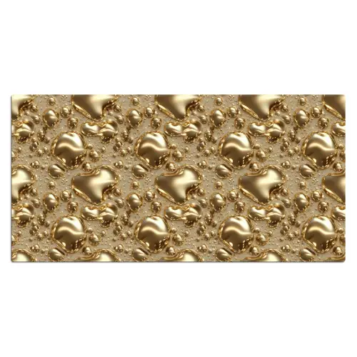 Druppels - Organisch - Goud Muismat XXL klein 681 -3d_leeg
