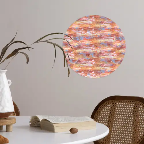 Vloeiend - Olie - Verf - Kleur Wandcirkel behangsticker klein 186 -sfeer3