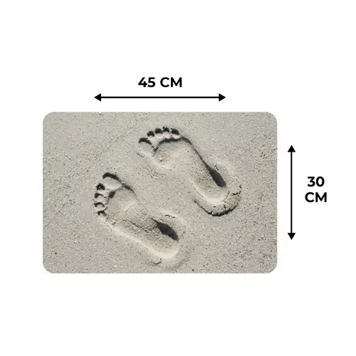 Voeten - Zand - Zee Placemat vinyl groot -specs