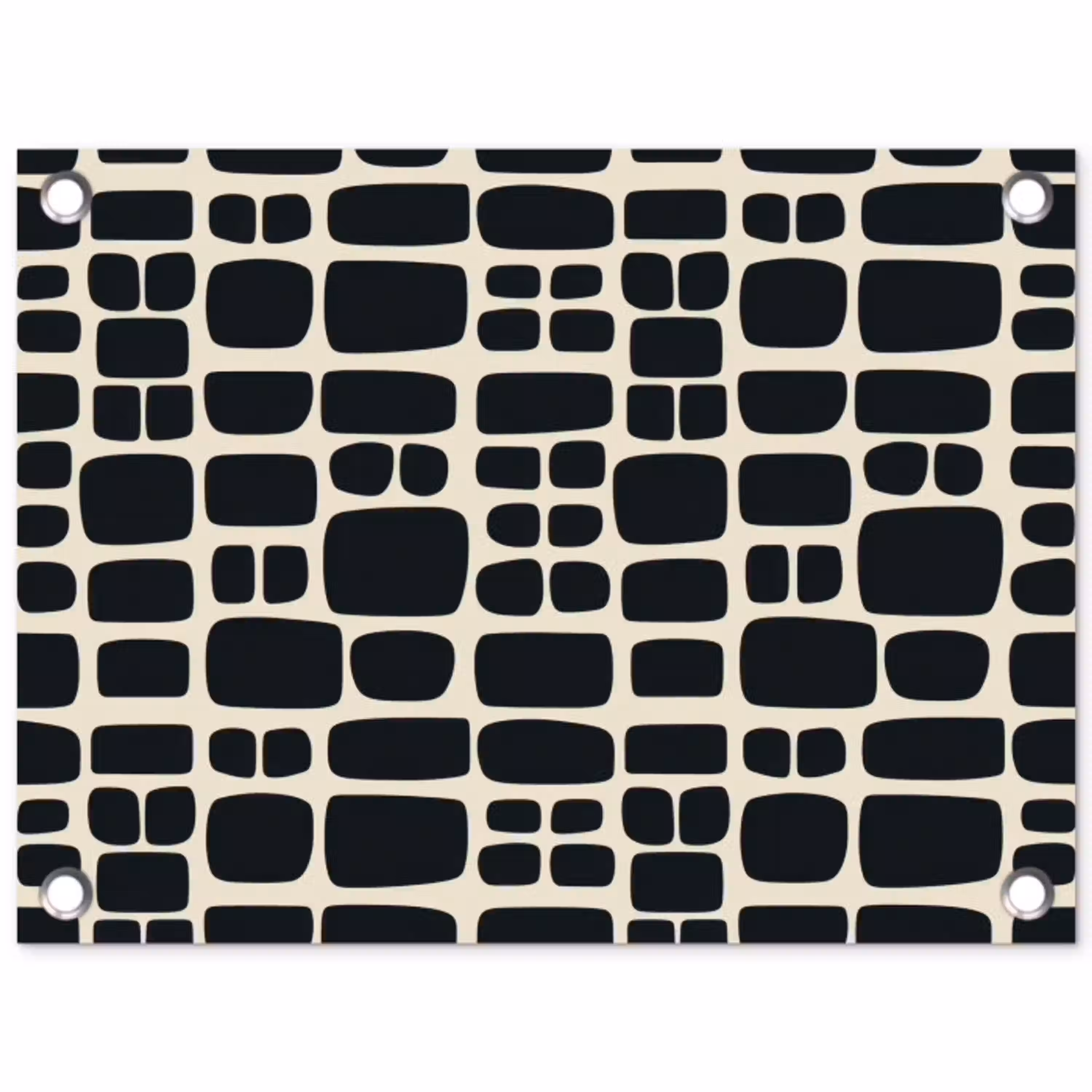 Modern - Organisch - Zwart tuinposter los doek klein 239 -3d