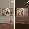 Graffiti - Jongen - Kleuren - Street Art Light Box met batterij (Wandlamp) middel -sfeer3