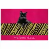 Kat - Baas - Roze - Tijgerprint poster papier klein -3d