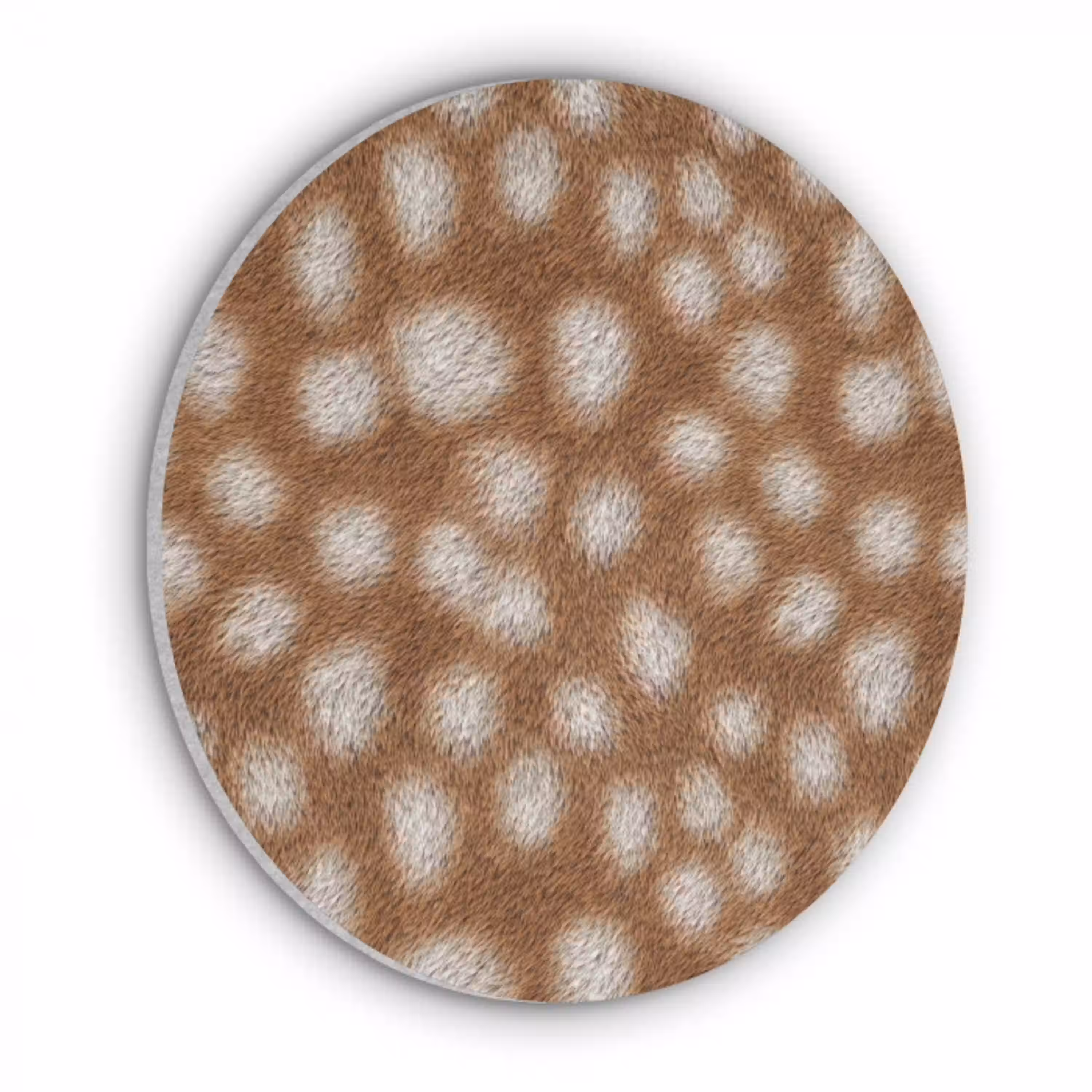 Hert - Bruin - Vacht Akoestische PET Vilt - Rond klein 838 -3d