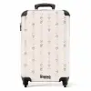 Lijnhartjes op beige NBS - Handbagage koffer - Volwassenen Unisex middel -productfoto_recht