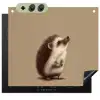 Egel - Snuitje - Bruin - Stekels Inductie beschemer met haakjes middel -3d
