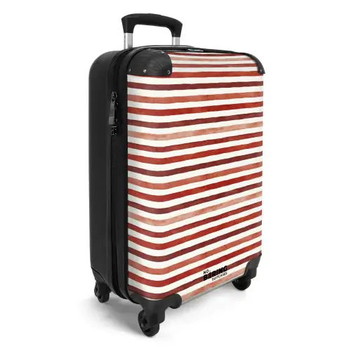 Strepen patroon rood NBS - Handbagage koffer - Kinderen Unisex middel -productfoto_3d