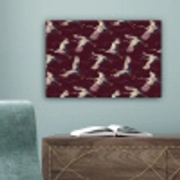 Kraanvogels - Klassiek - Bordeaux canvas 2cm klein 34 -sfeer4