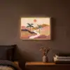 Heuvels - Palmbomen - Abstract Light Box met batterij (Wandlamp) middel -sfeer4