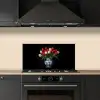 Rode - Bloemen - Tulpen - Vaas keuken achterwand spatscherm klein -sfeer1