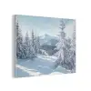 Winterlandschap - Natuur - Berg - Bomen - Sneeuw PET vilt klein -3d