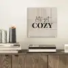 Beige - Winter - Quote - Cozy plexiglas 5mm klein -sfeer1