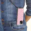 Koraal - Patroon - Roze - Wit - Minimalistisch Crossbody Case iPhone 14 middel -sfeer2