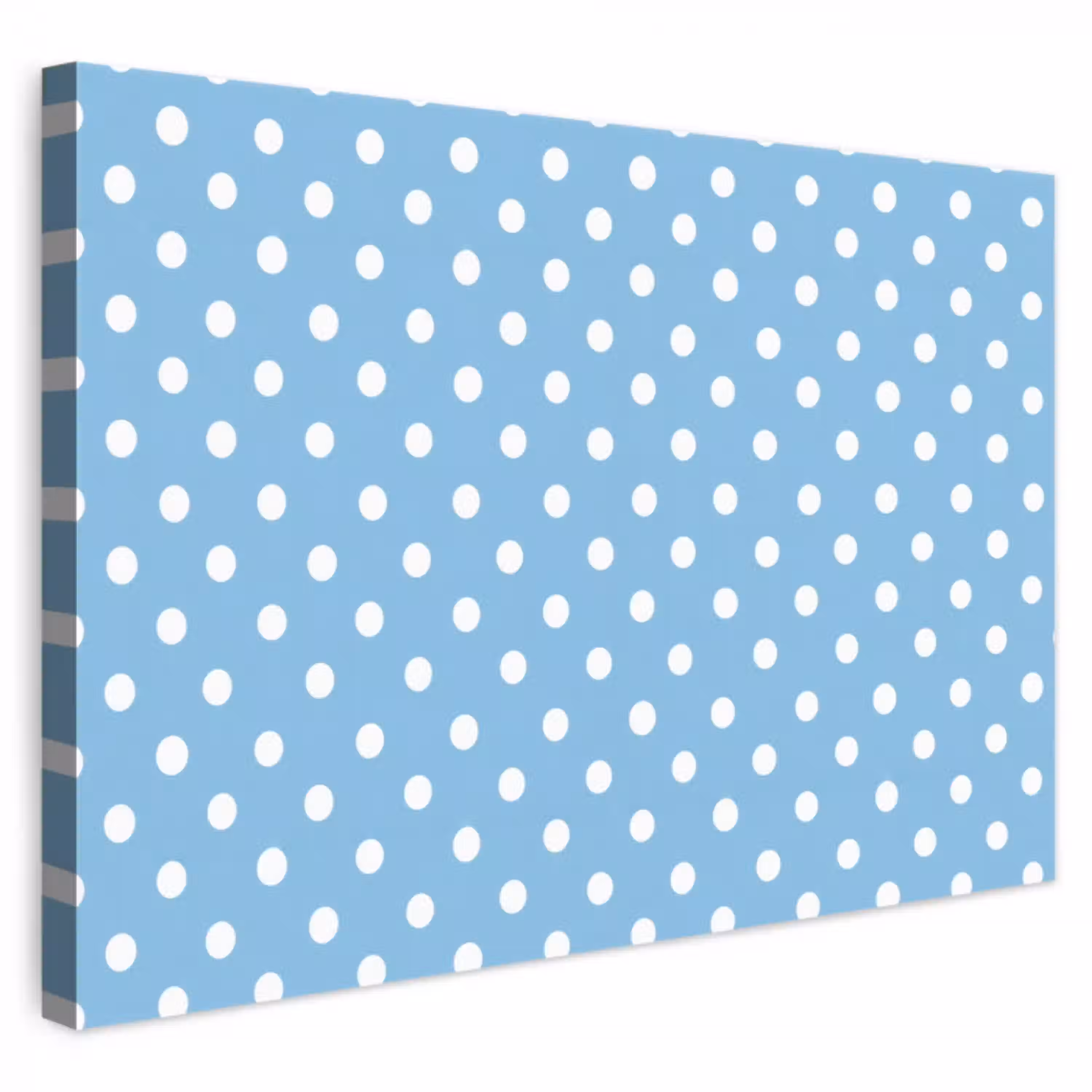 Polka - Dots - Blauw canvas 2cm klein 34 -3d