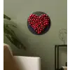 Kersen - Hart - Rood - Zwart Wandcirkel kunststof plaat 5mm dik klein -sfeer3