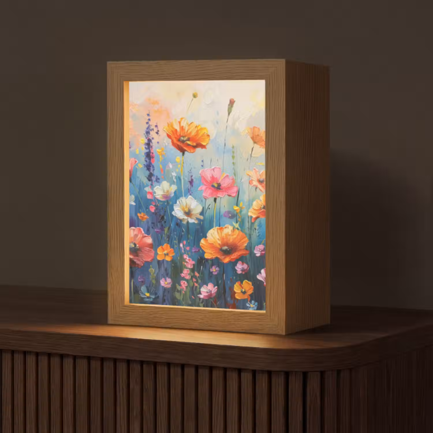 Tafellamp - Bloemen - Natuur - Waterverf - Kunst