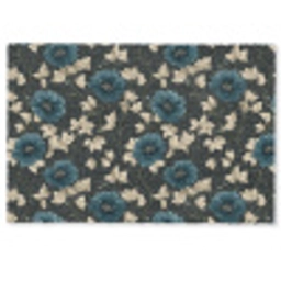 Botanisch - Bloemen - Blauw Deurmat klein 898 -zkaufland3d