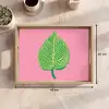 Illustratie - Blad - Minimalistisch - Groen Dienblad Rechthoek middel -USP_Formaat