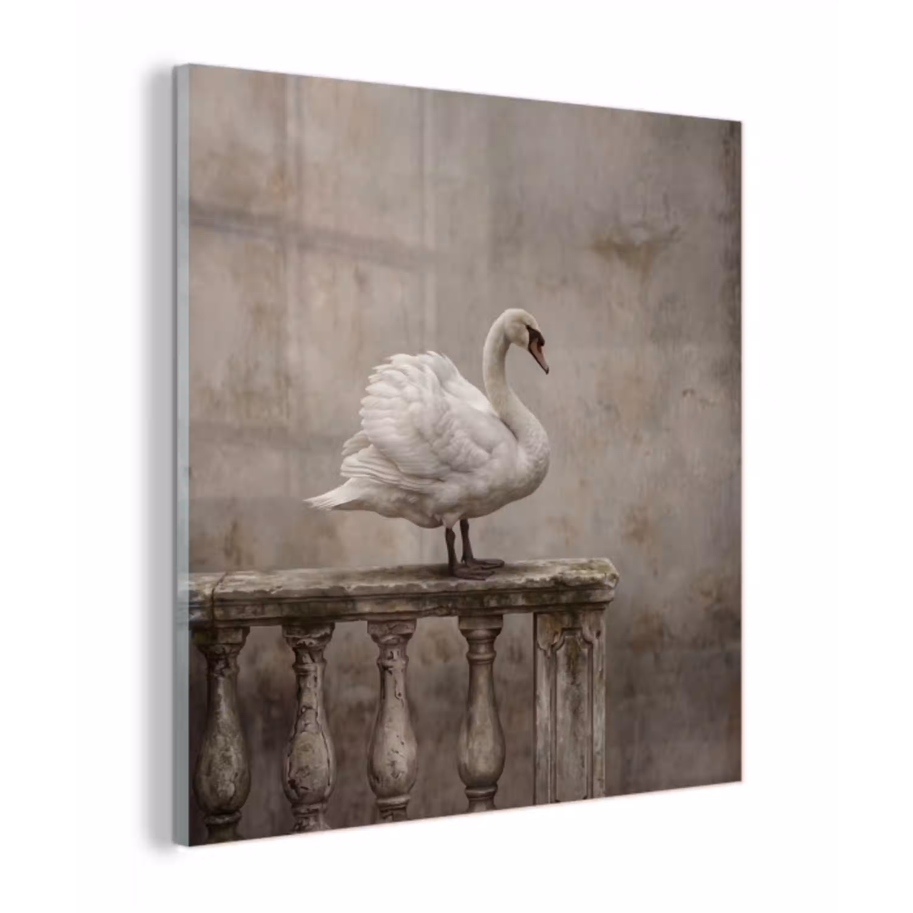 Zwaan - Elegant - Dieren - Wit plexiglas 5mm klein -z3d