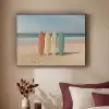 Strand - Surfbord - Pastel Textielframe - compleet frame klein -sfeer1