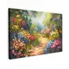 Natuur - Landschap - Bloemen - Kleurrijk Tuinposter op houten frame 2 cm dik klein -3d