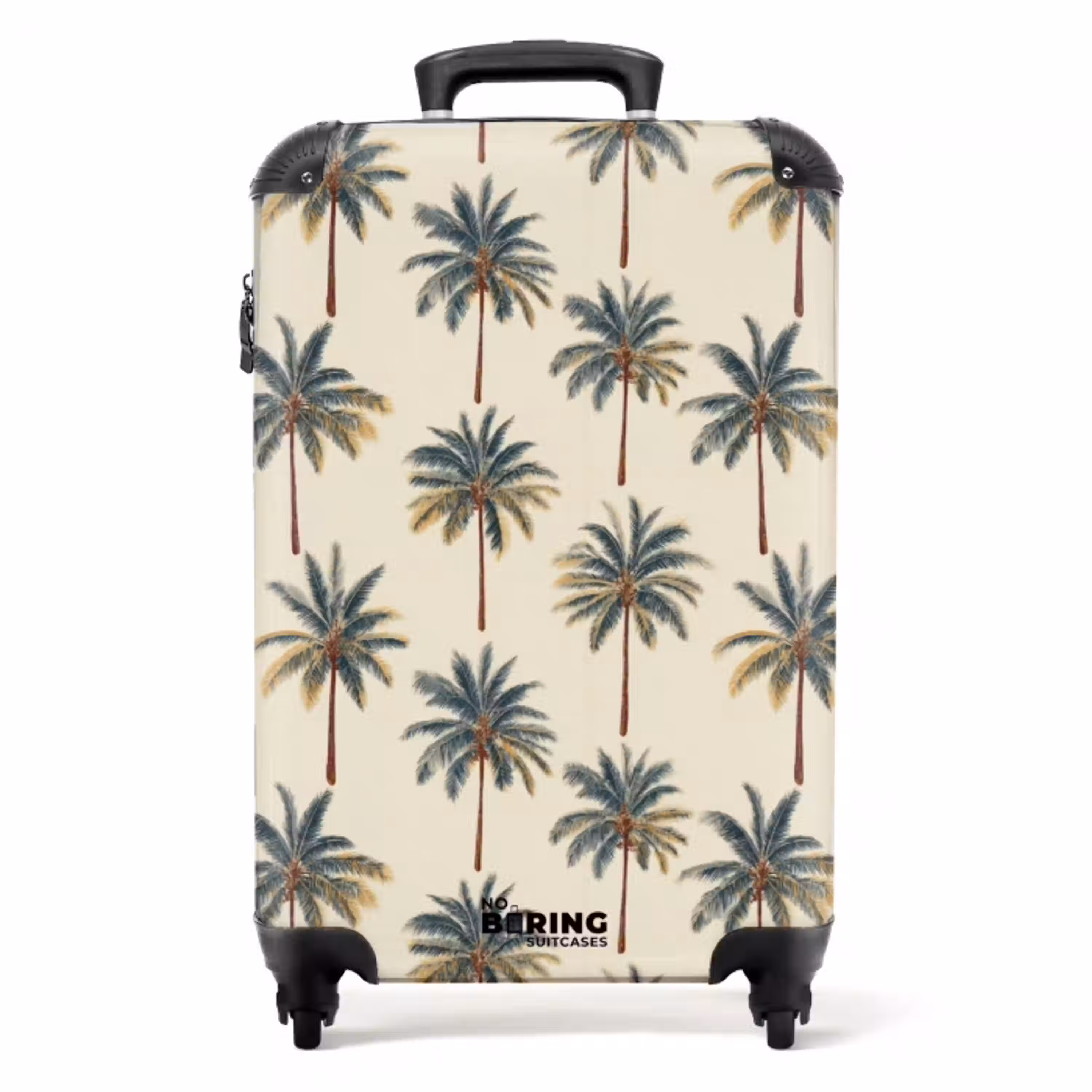 Palmbomen - Tropisch - Groen NBS - Handbagage koffer - Volwassenen Unisex middel -productfoto_recht