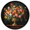 Goud - Bloemen - Kleuren - Vaas Fotolijst rond zonder passe partout klein -3d