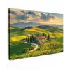 Toscane - Landschap - Wijngaarden Tuinposter op houten frame 2 cm dik klein -3d