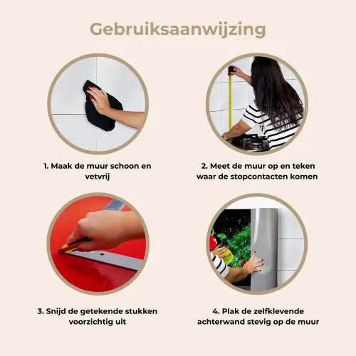 Groente - Splash - Zwart keuken achterwand 2 middel -gebruiksaanwijzing_NL