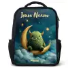 Groen monster op maansikkel Rugzak - Zwart middel -3d